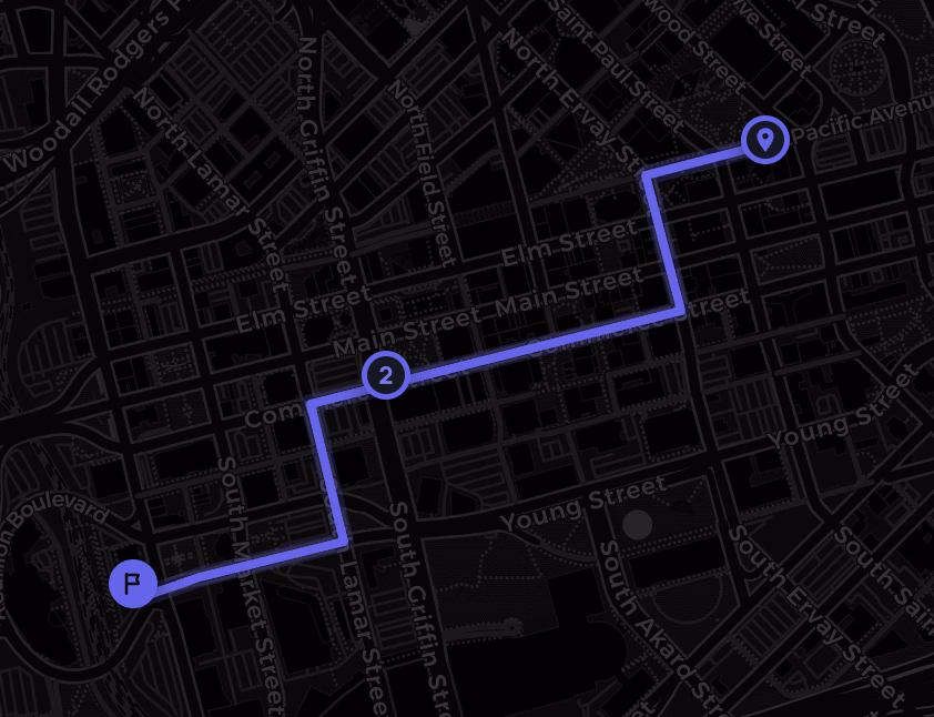 Alibi’s real Route interface